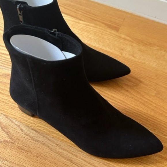 Theory Poented Toe Suede Booties, NEW - Picture 12 of 14